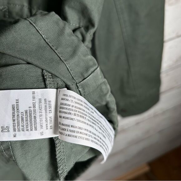 Abercrombie & Fitch Anorak Utility Cotton Canvas Hooded Pull Waist Jacket Small - Picture 6 of 7